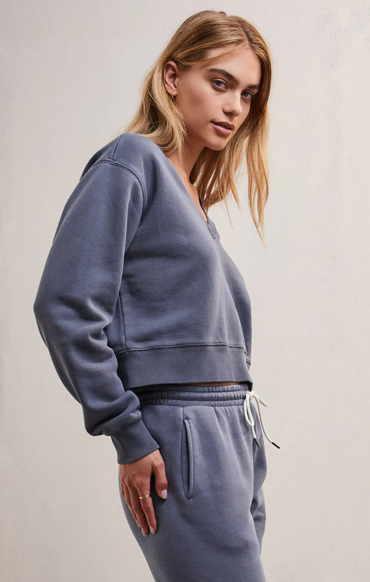 Skimmer V-neck Sweatshirt