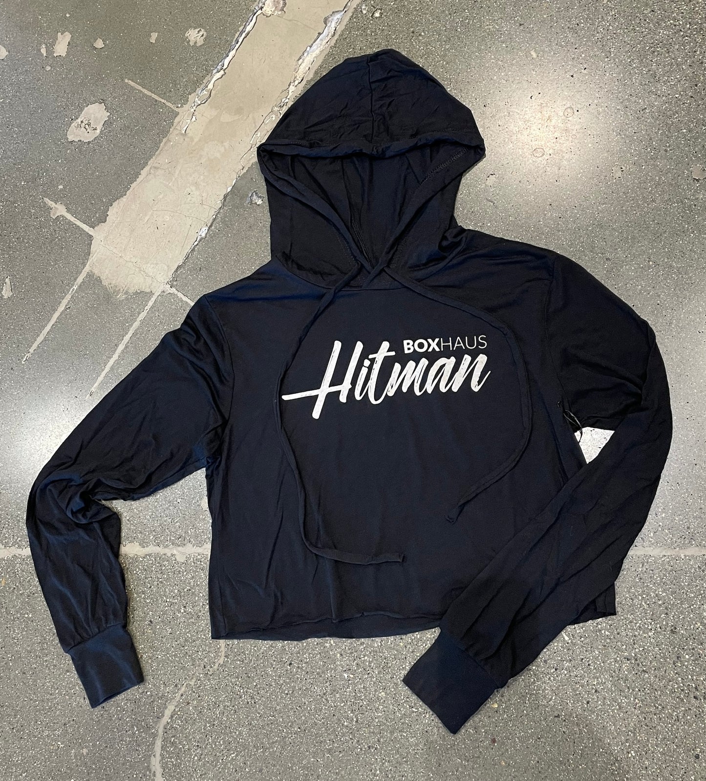 BOXHAUS Hitman Cropped Pull Over Hoodie